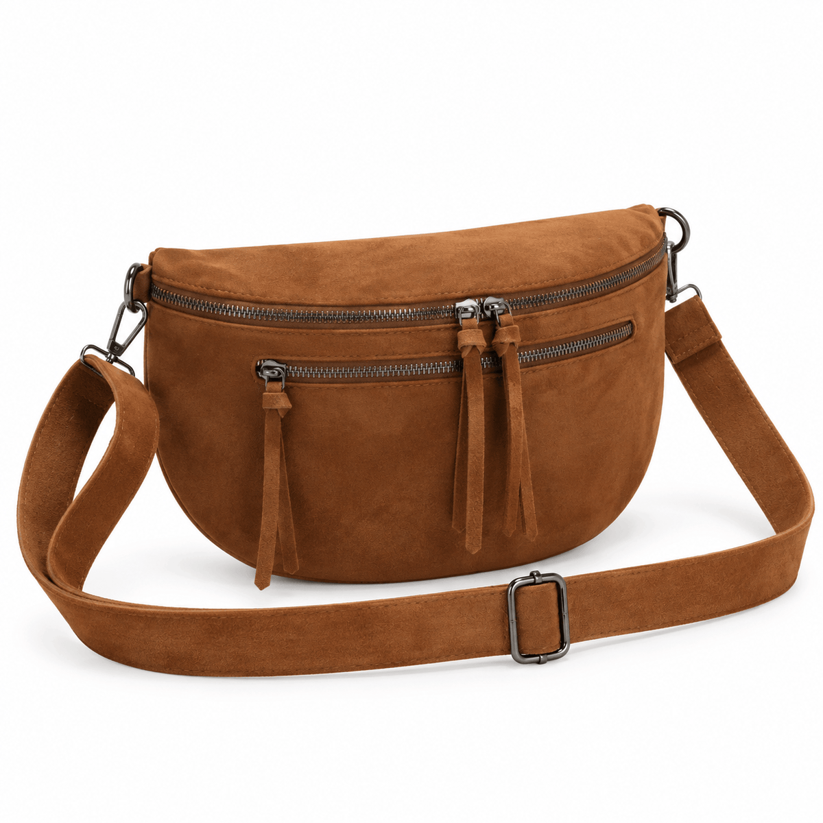 MLN Bumbag i imiteret ruskind – Oliven