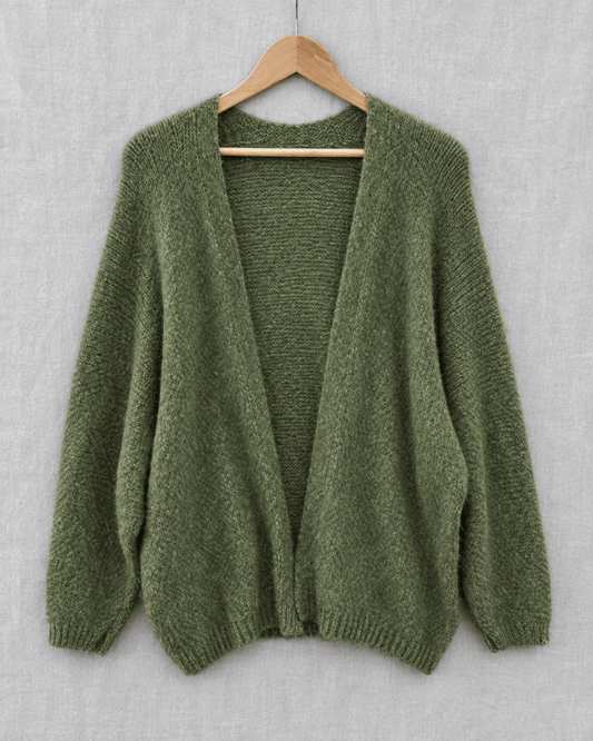 MLN - Strik Cardigan – Oliven