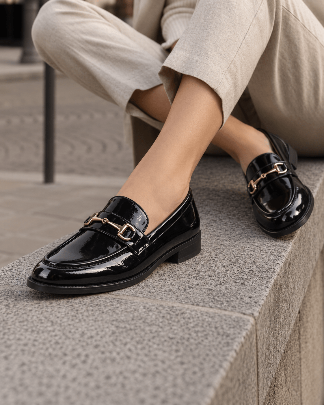 MLN - Klassik Loafers i lak m. Bissel