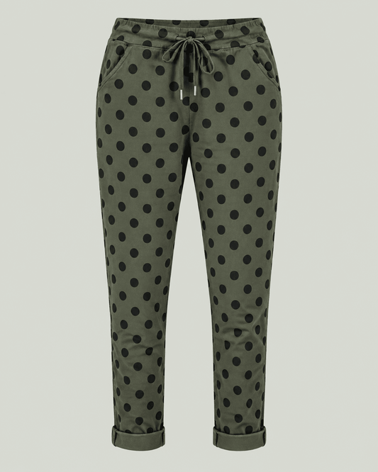 MLN SWEATPANT m. Dots – Oliven