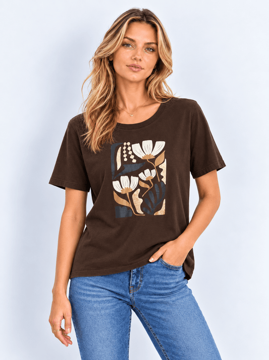 FRANSA - ELITA T-Shirt m. print