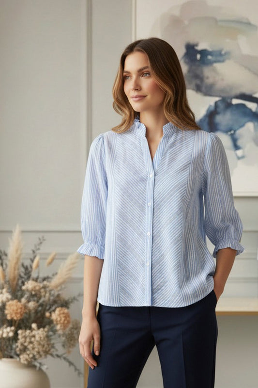 Gennemknappet skjorte