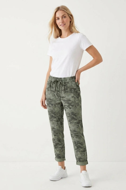 MLN SWEATPANT m. CAMOU - Oliven