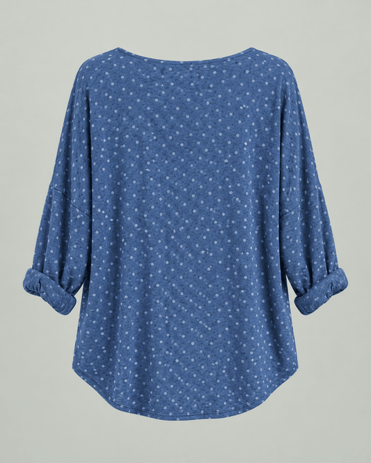 MLN - Let Viscose Strik m. Dots – Blå